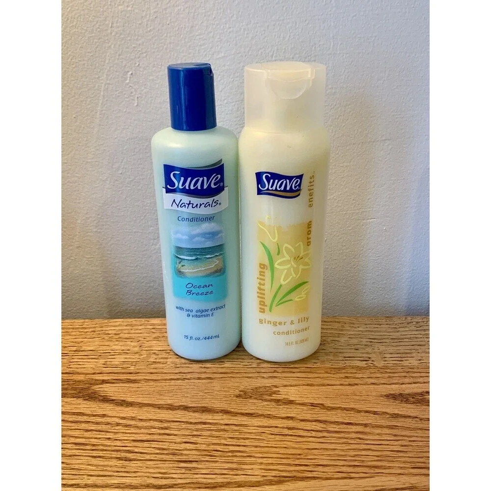 (2) Suave NATURALS Ocean Breeze Ginger Lily Conditioner SET y2k VTG 15oz Aroma